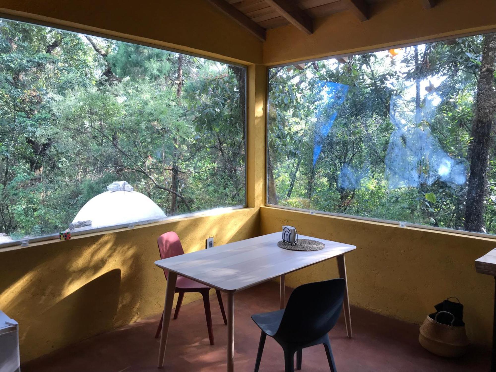 La Cabana Azul Al Fondo Del Bosque De Tepoztlán Exterior foto